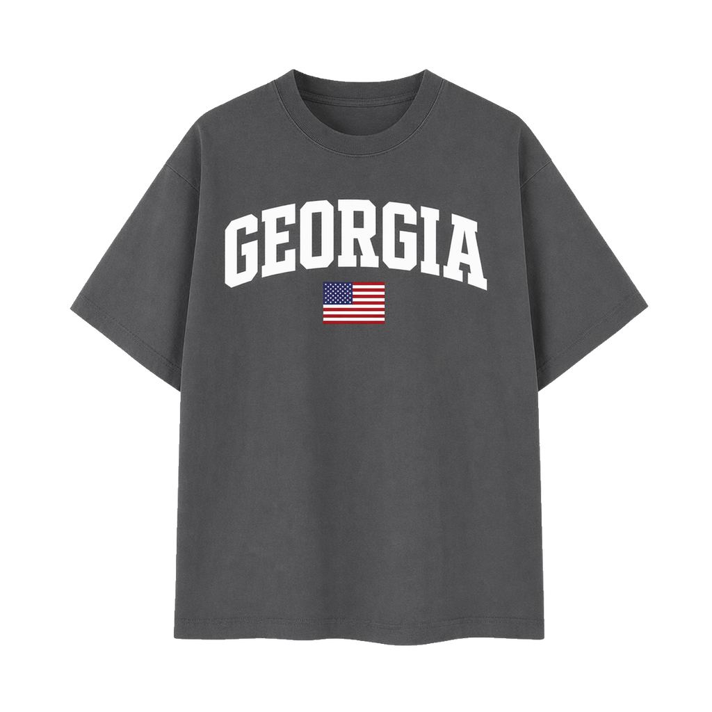 Collection 2 Georgia Essential Cotton T-Shirt - Dark Gray front