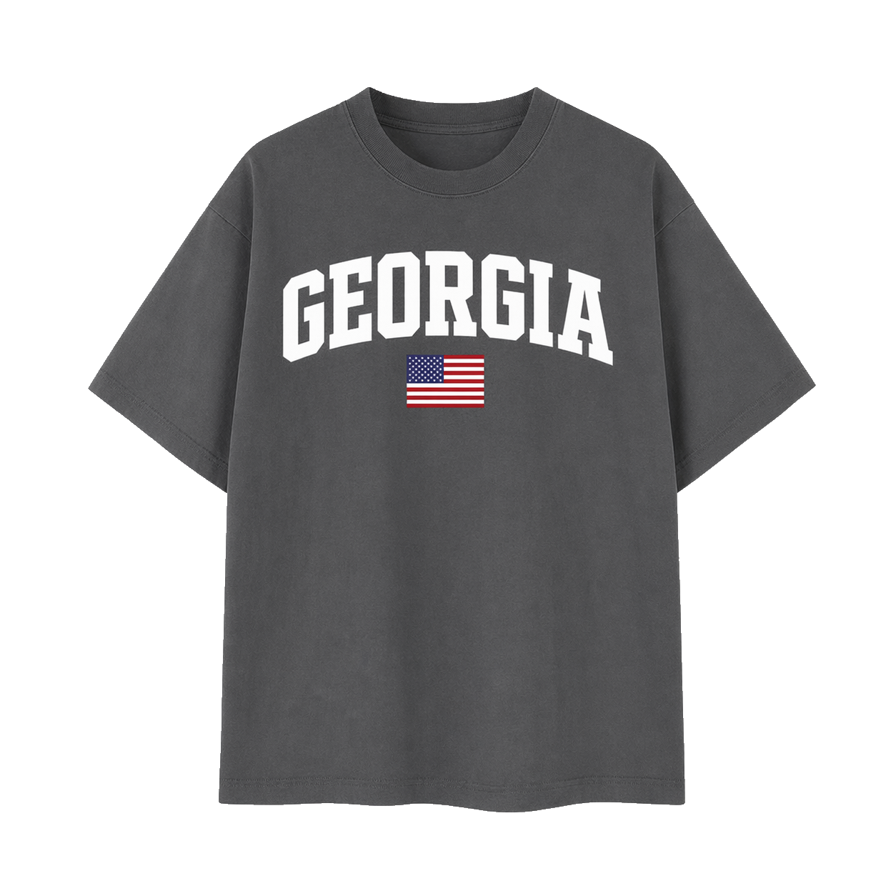 Collection 2 Georgia Essential Cotton T-Shirt - Dark Gray front