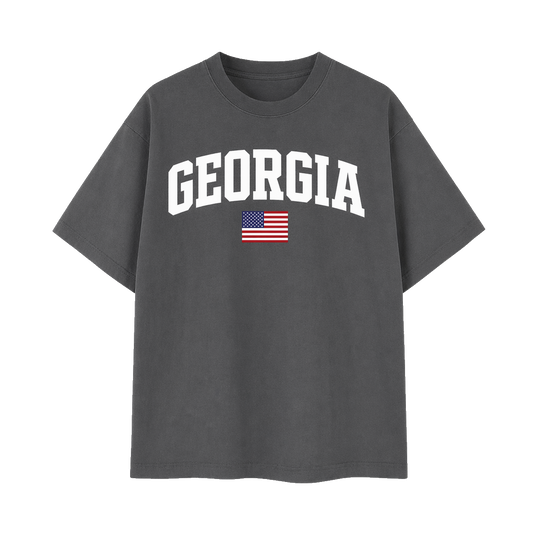 Collection 2 Georgia Essential Cotton T-Shirt - Dark Gray front