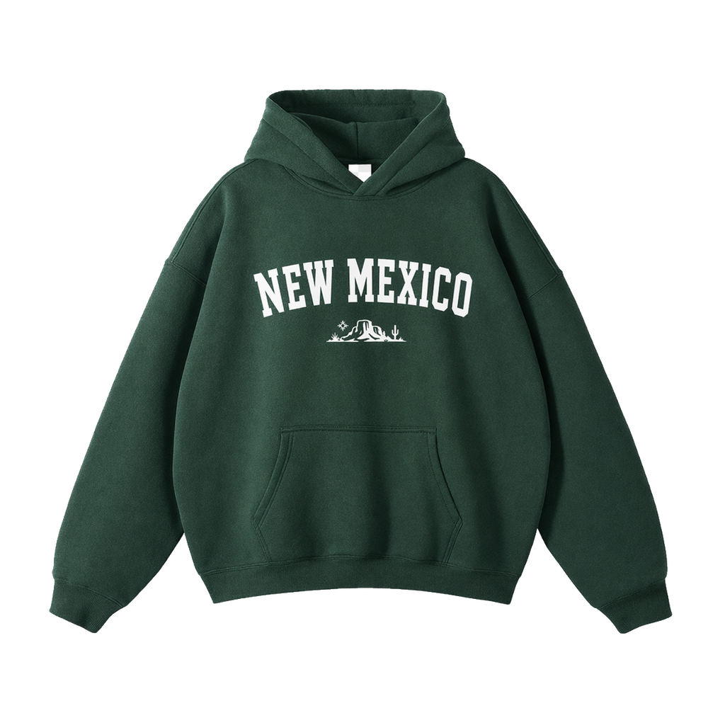 Collection 9 New Mexico Oversize Fleeced Hoodie - Eden Green front