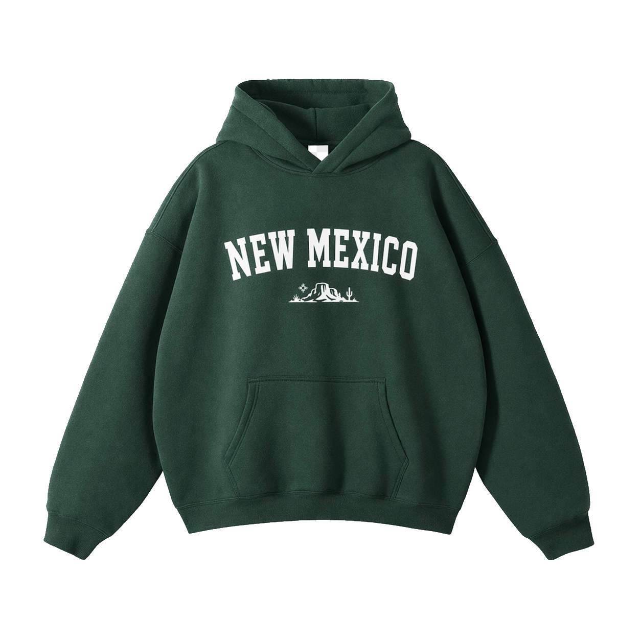 Collection 9 New Mexico Oversize Fleeced Hoodie - Eden Green front