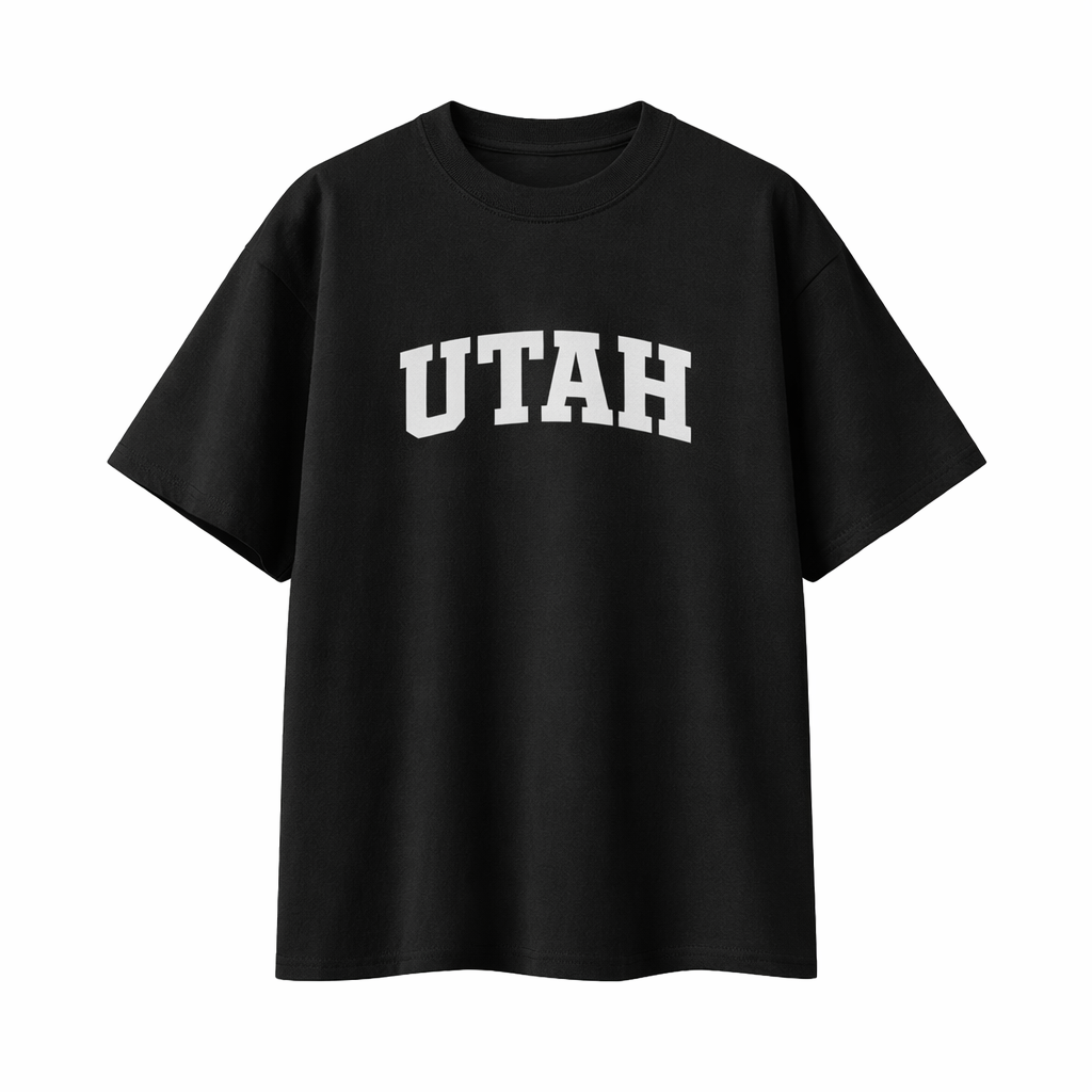 Collection 1 Utah Essential Cotton T-Shirt - Black front