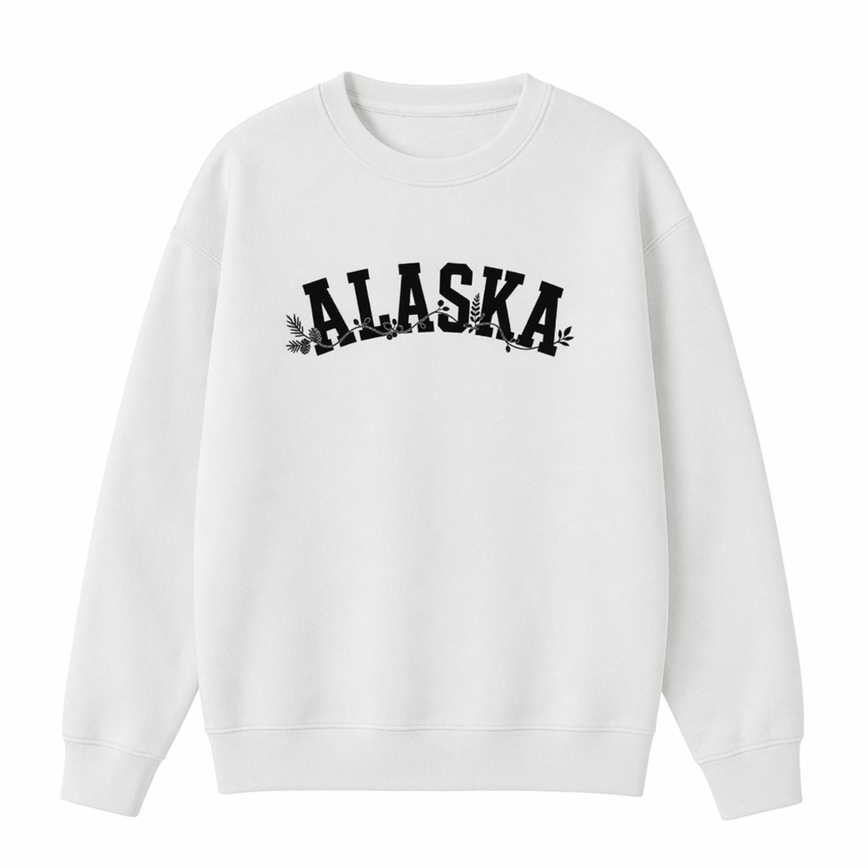 Collection 10 Alaska Essential Heavyweight Crewneck Sweatshirt - White front