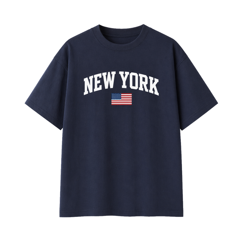 Collection 2 New York Essential Cotton T-Shirt - Navy Blue front