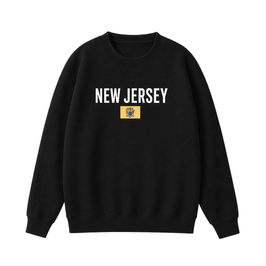Collection 7 New Jersey Essential Heavyweight Crewneck Sweatshirt - Black front