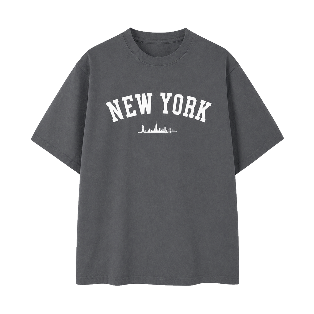 Collection 9 New York Essential Cotton T-Shirt - Dark Gray front