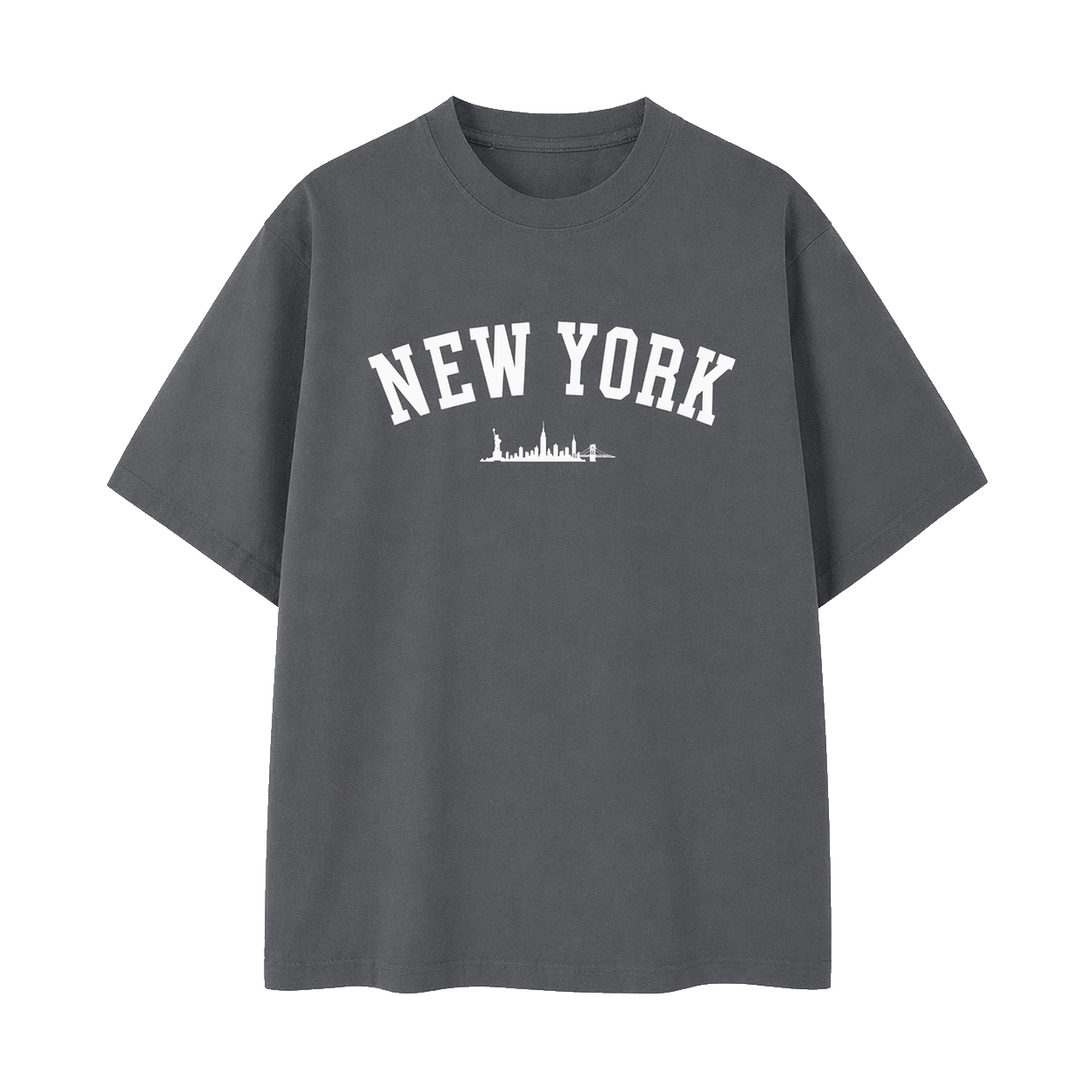 Collection 9 New York Essential Cotton T-Shirt - Dark Gray front