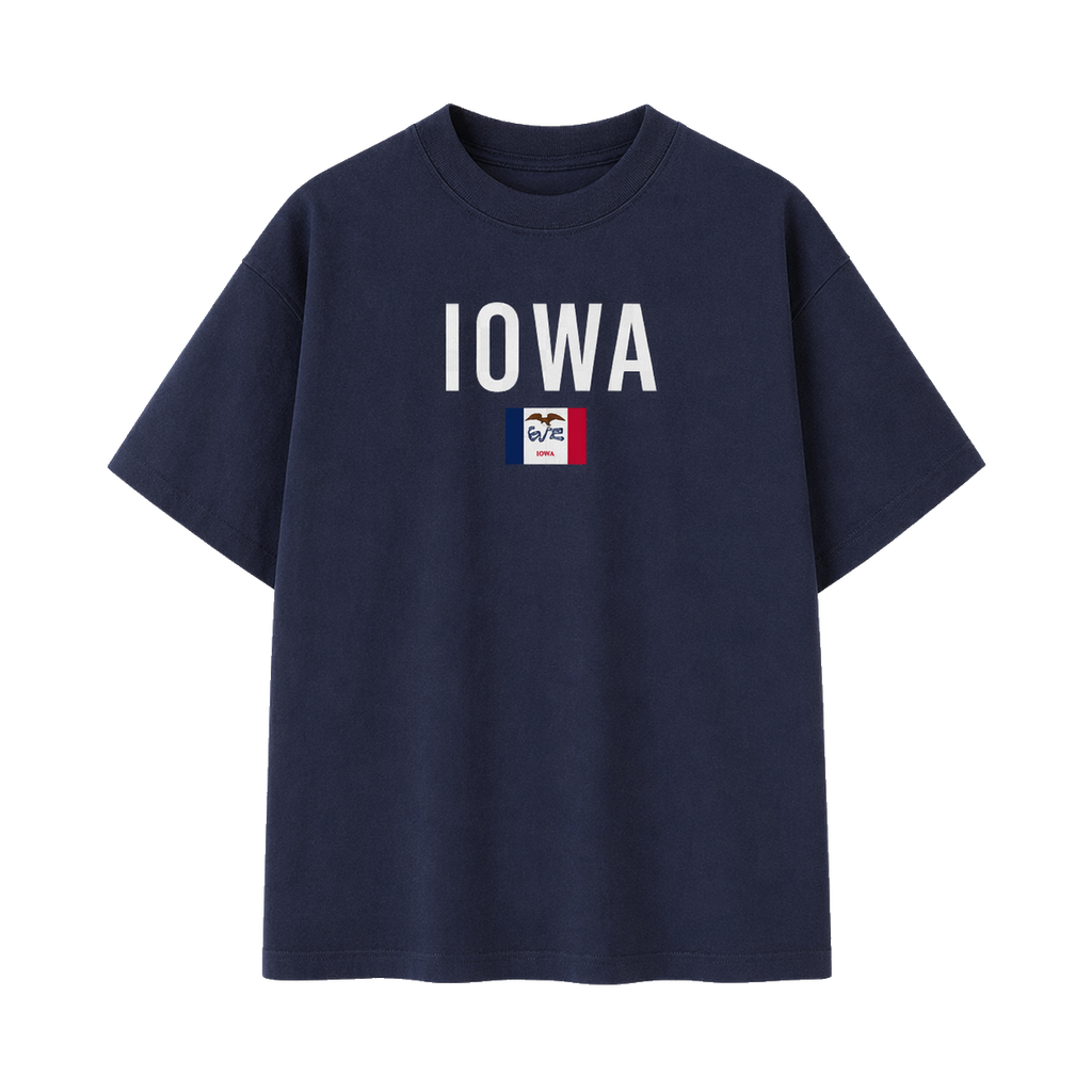 Collection 7 Iowa Essential Cotton T-Shirt - Navy Blue front