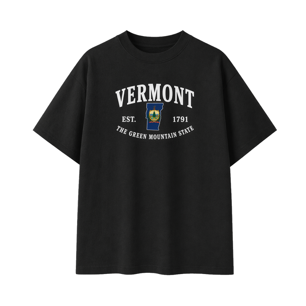 Collection 8 Vermont Essential Cotton T-Shirt - Black front