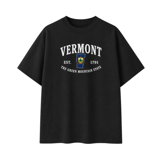 Collection 8 Vermont Essential Cotton T-Shirt - Black front