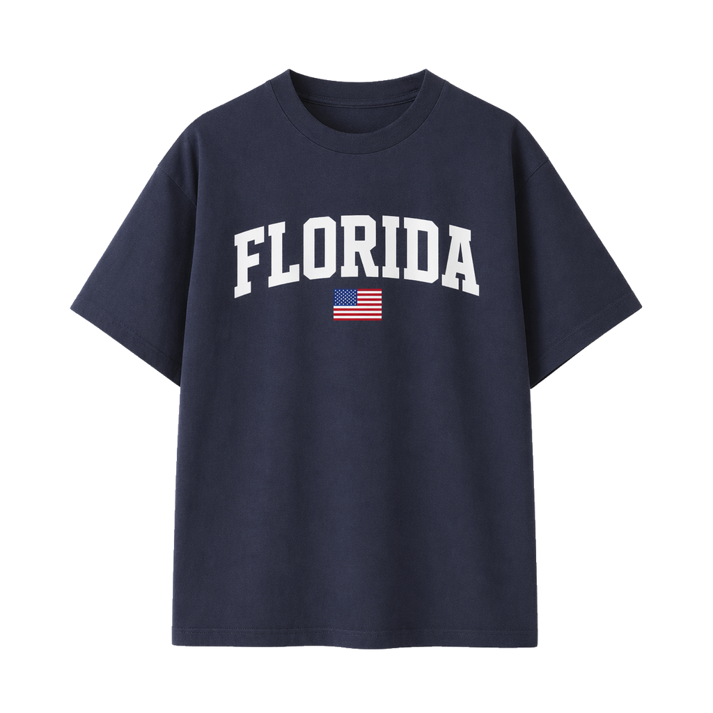 Collection 2 Florida Essential Cotton T-Shirt - Navy Blue front