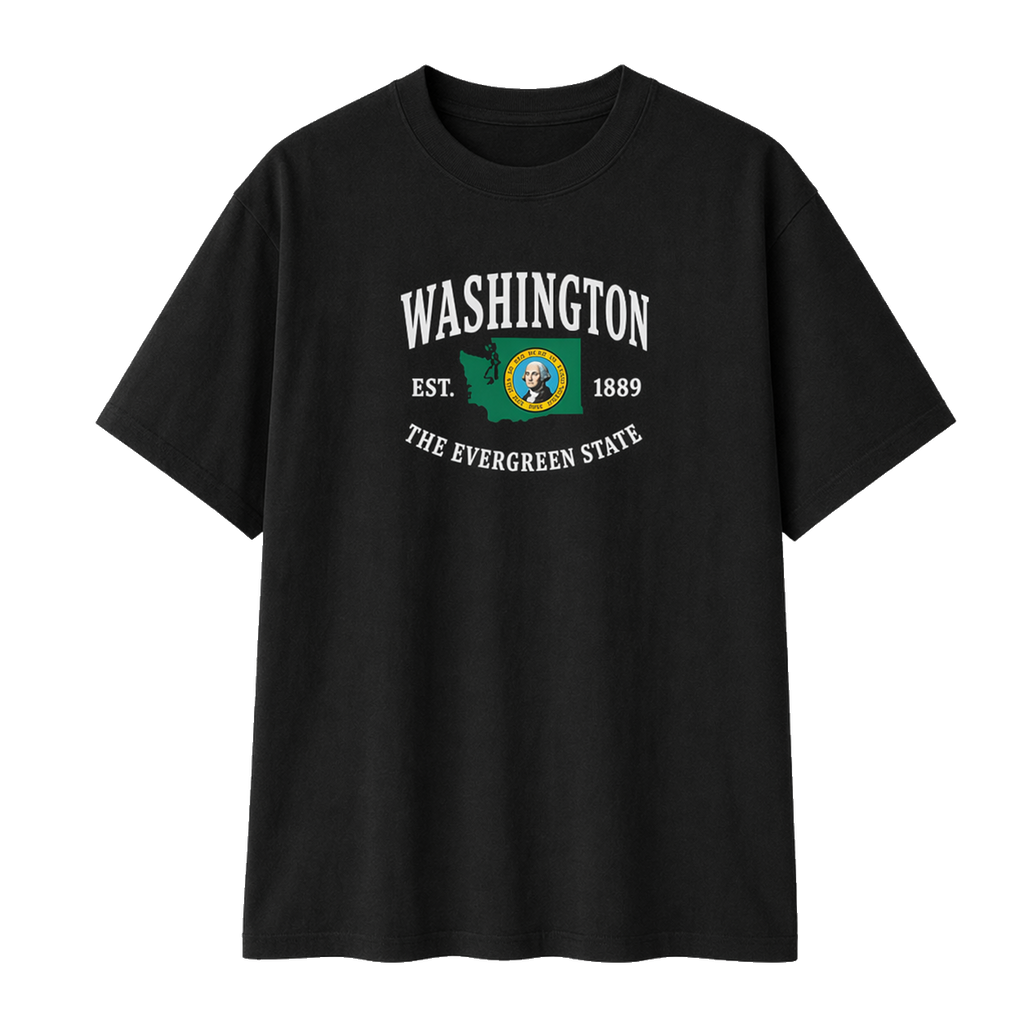 Collection 8 Washington Essential Cotton T-Shirt - Black front