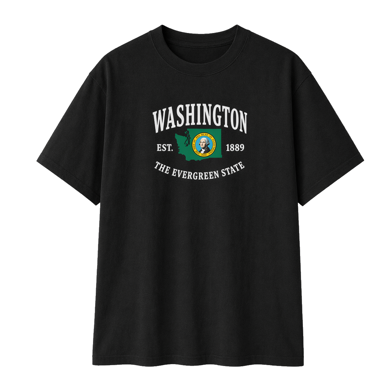 Collection 8 Washington Essential Cotton T-Shirt - Black front