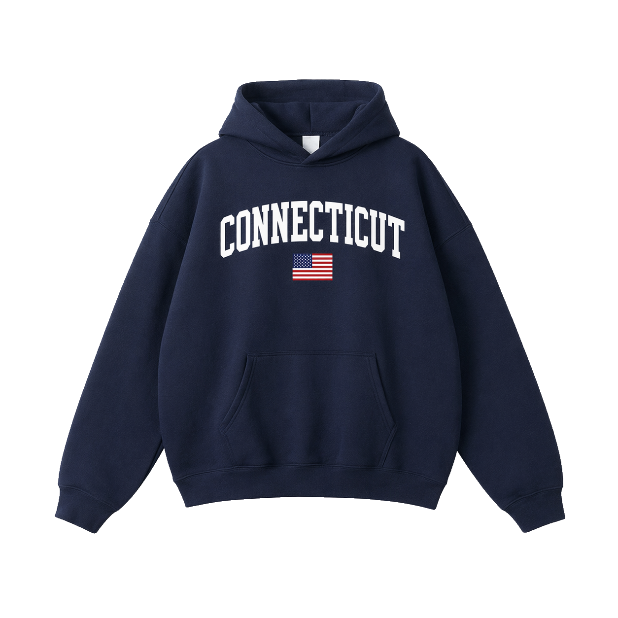 Collection 2 Connecticut Oversize Fleeced Hoodie - Navy Blue front