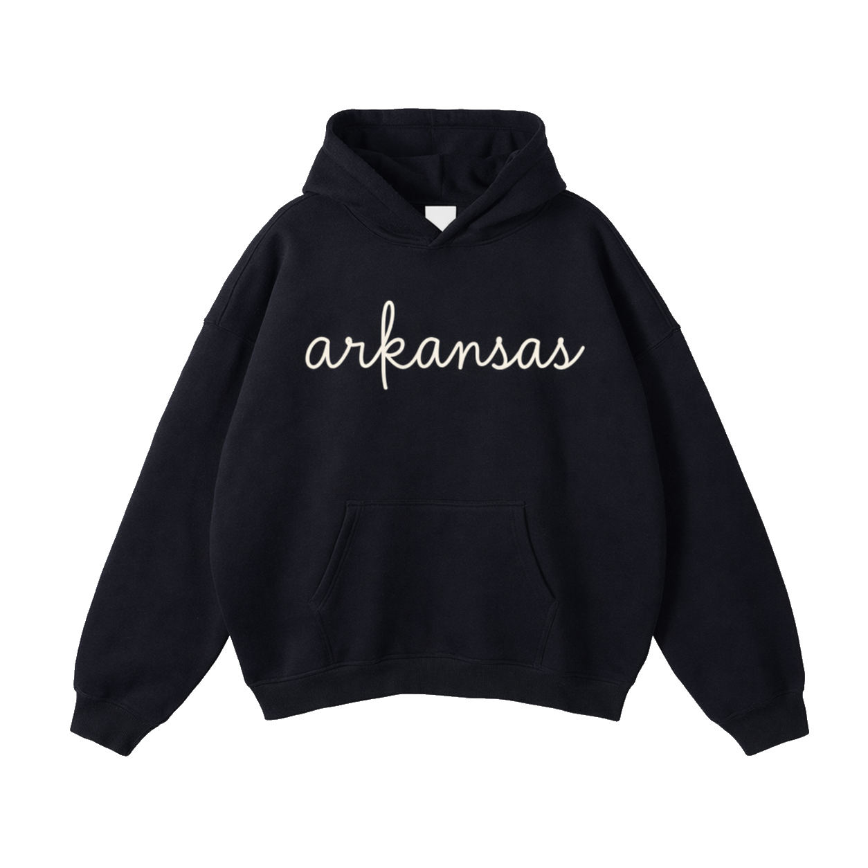 Collection 3 Arkansas Oversize Fleeced Hoodie - Black front