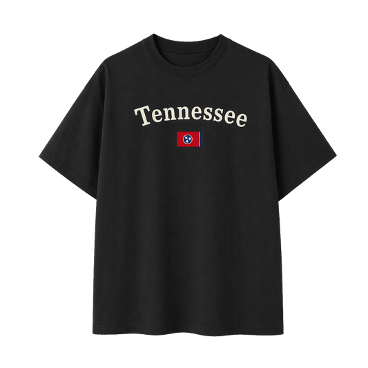 Collection 6 Tennessee Essential Cotton T-Shirt - Black front