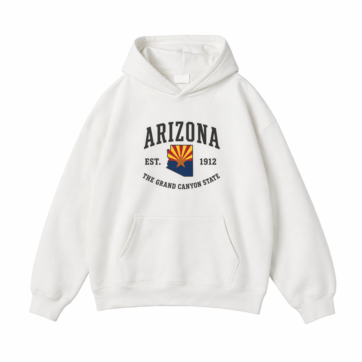 Collection 8 Arizona Oversize Fleeced Hoodie - White front