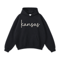 Collection 3 Kansas Oversize Fleeced Hoodie - Black front
