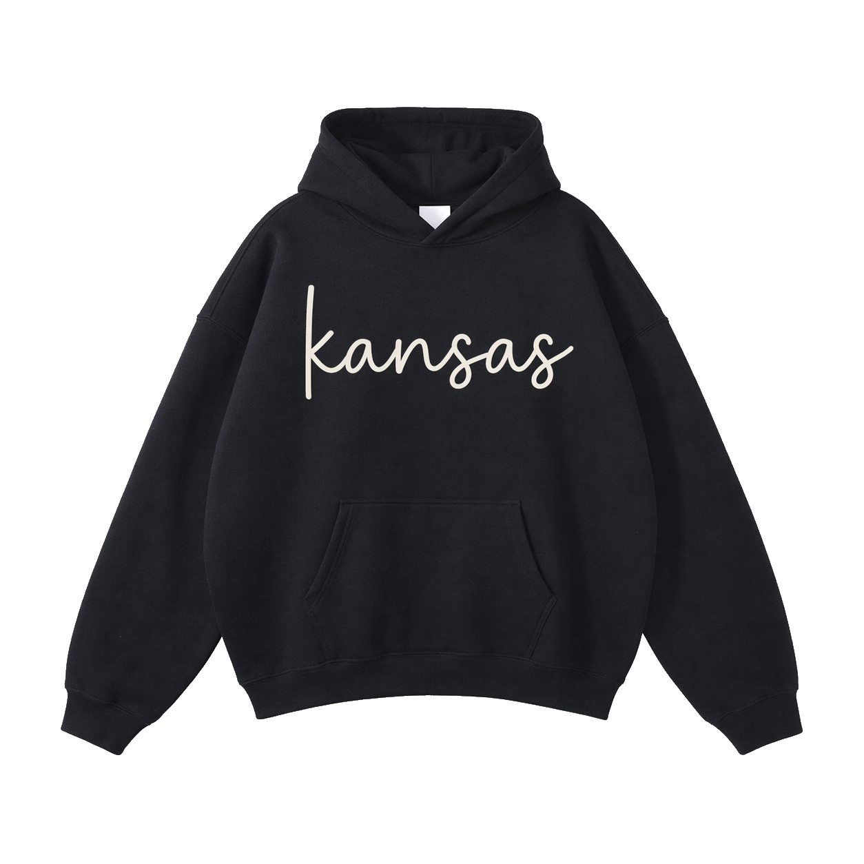 Collection 3 Kansas Oversize Fleeced Hoodie - Black front