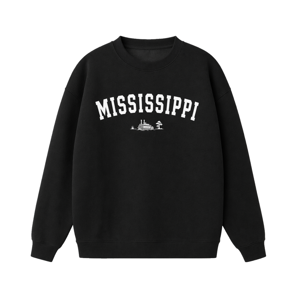 Collection 9 Mississippi Essential Heavyweight Crewneck Sweatshirt - Black front
