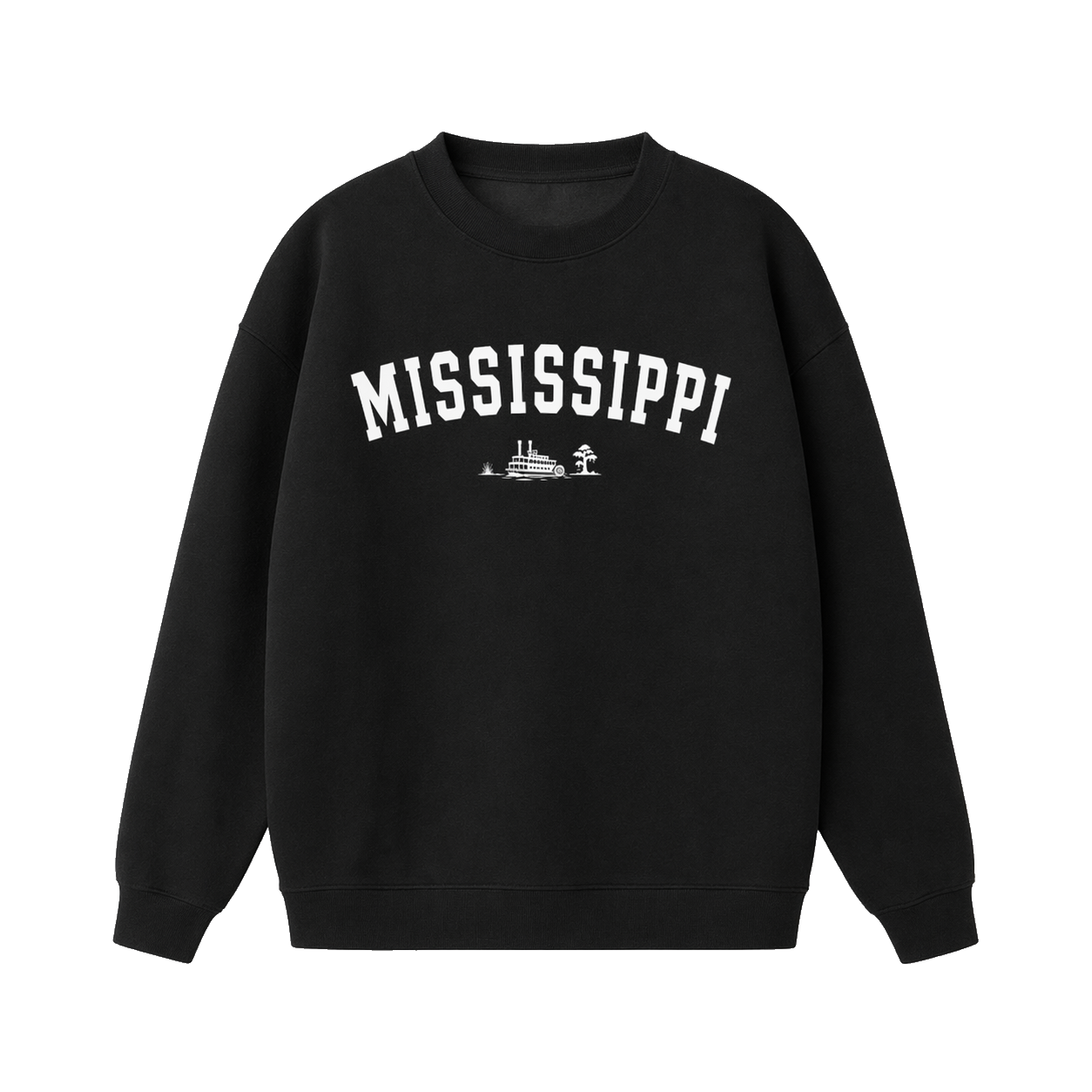 Collection 9 Mississippi Essential Heavyweight Crewneck Sweatshirt - Black front