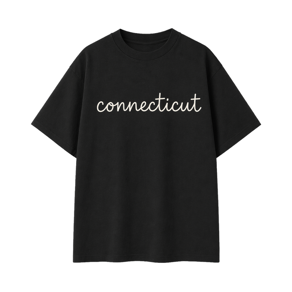 Collection 3 Connecticut Essential Cotton T-Shirt - Black front
