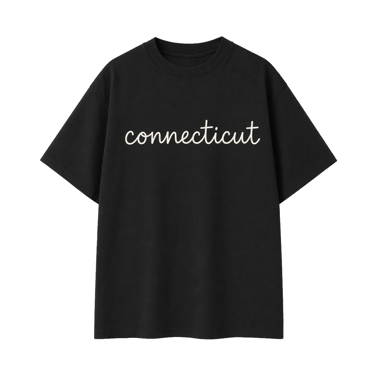 Collection 3 Connecticut Essential Cotton T-Shirt - Black front