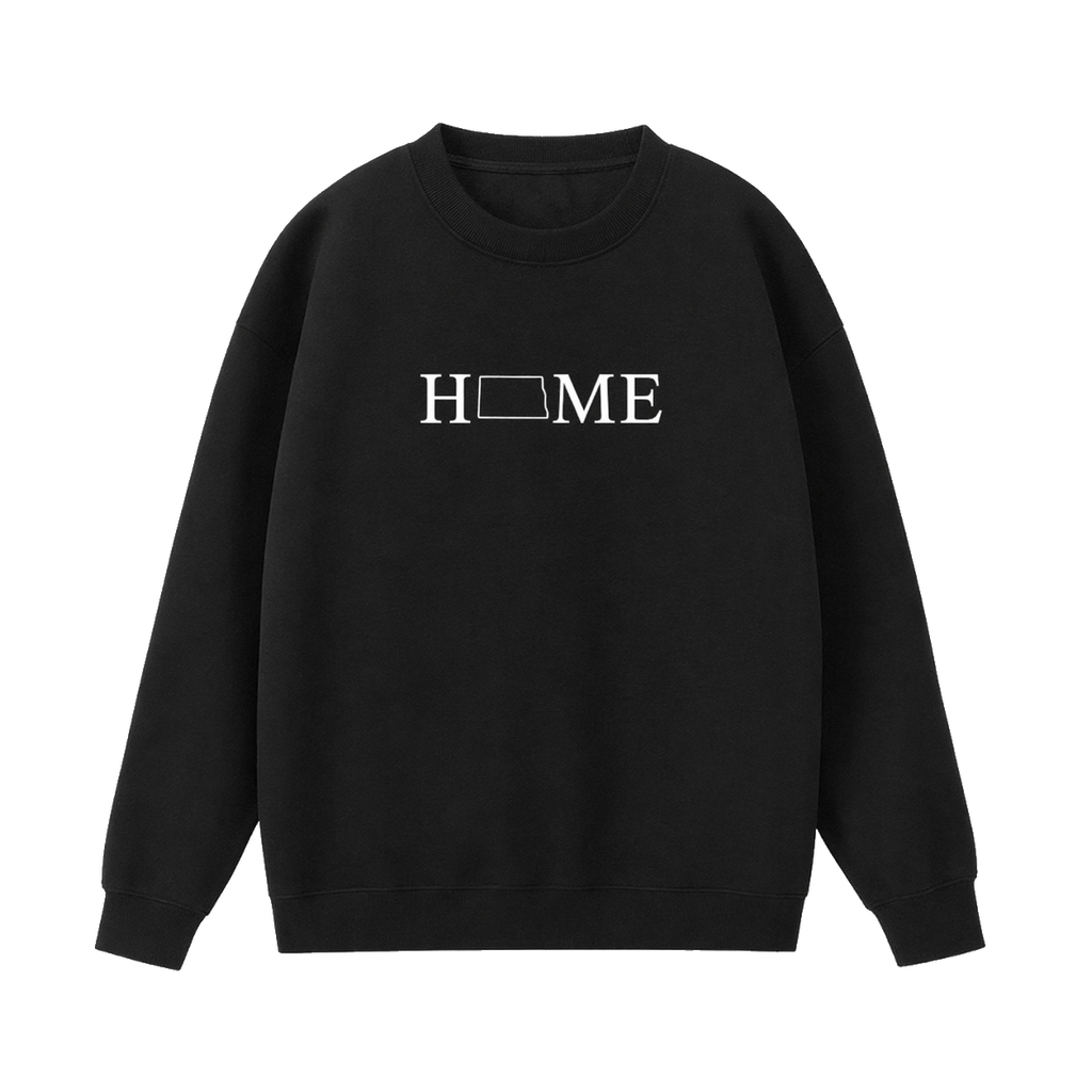 Collection 5 North Dakota Essential Heavyweight Crewneck Sweatshirt - Black front
