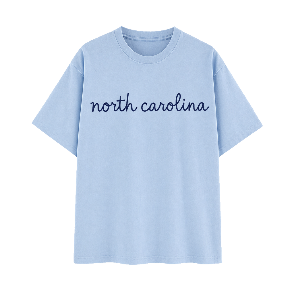 Collection 3 North Carolina Essential Cotton T-Shirt - Light Blue front