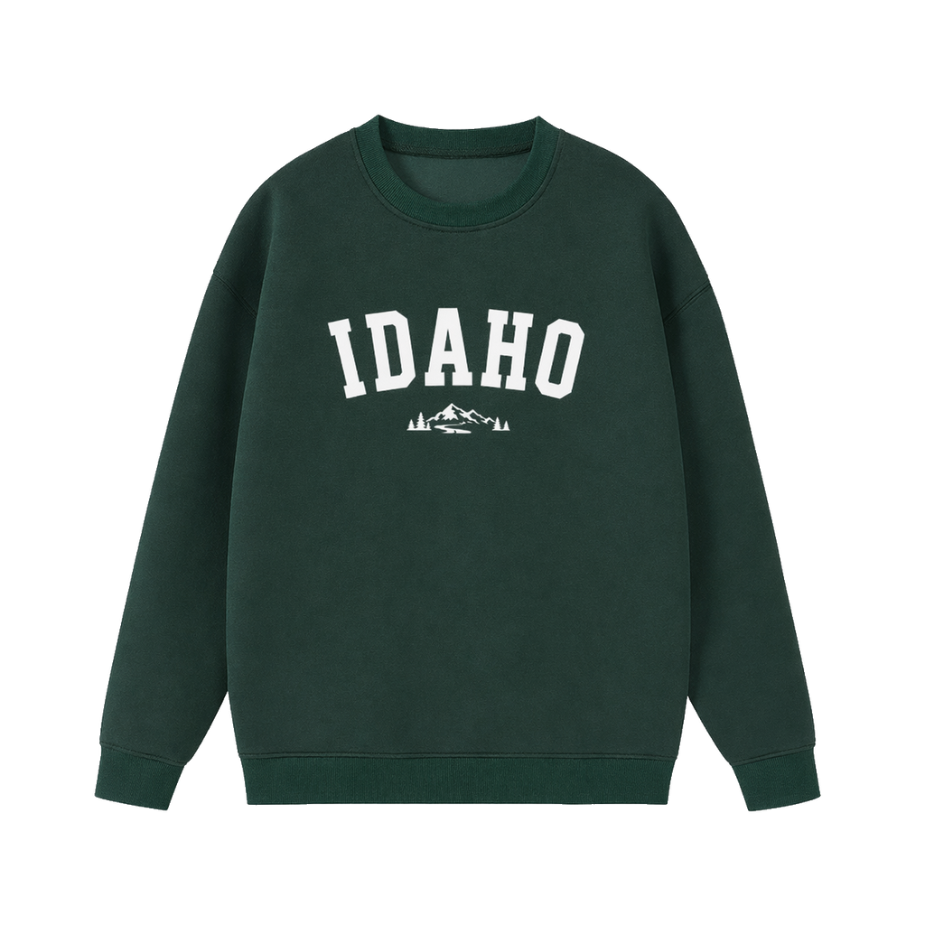 Collection 9 Idaho Essential Heavyweight Crewneck Sweatshirt - Dark Green front
