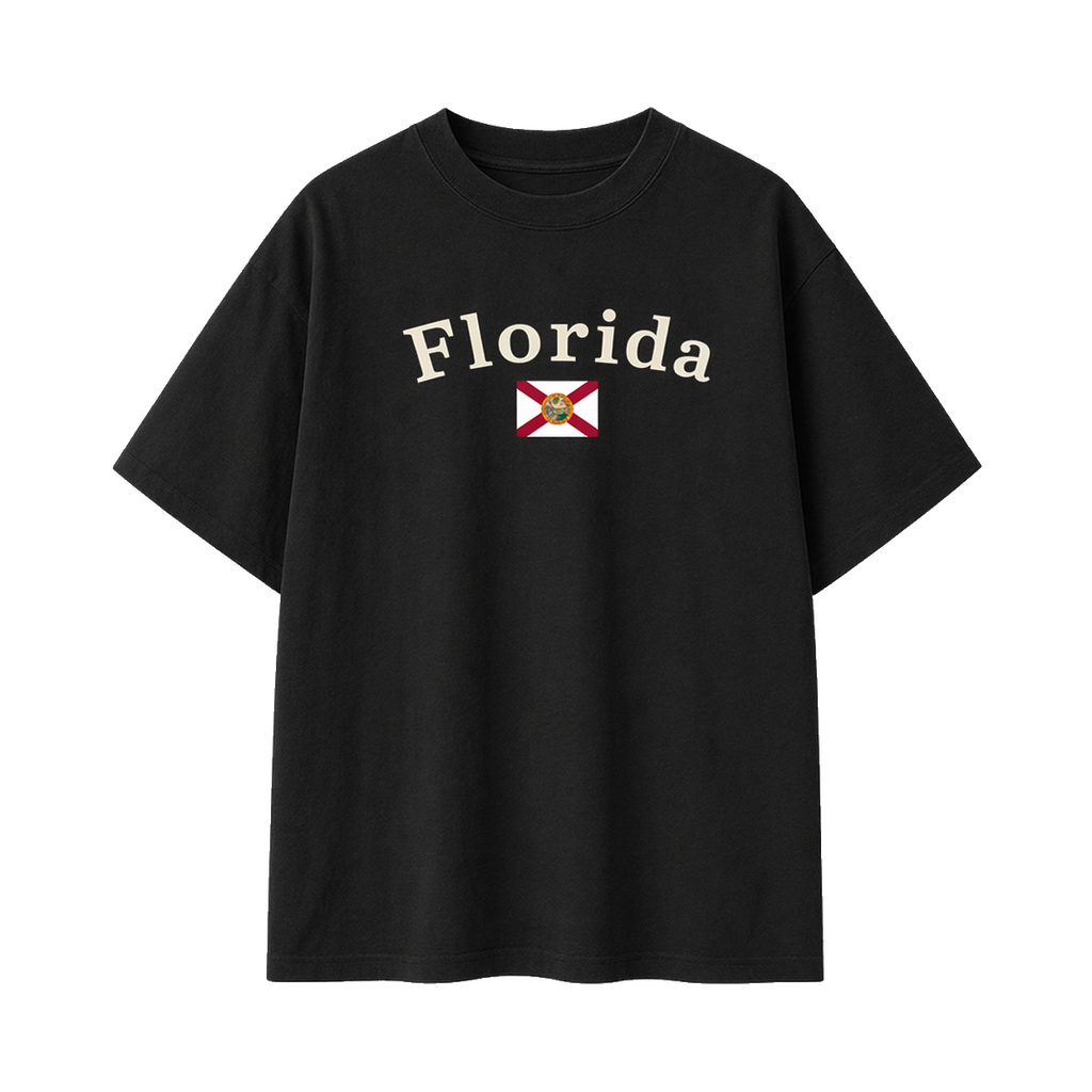 Collection 6 Florida Essential Cotton T-Shirt - Black front
