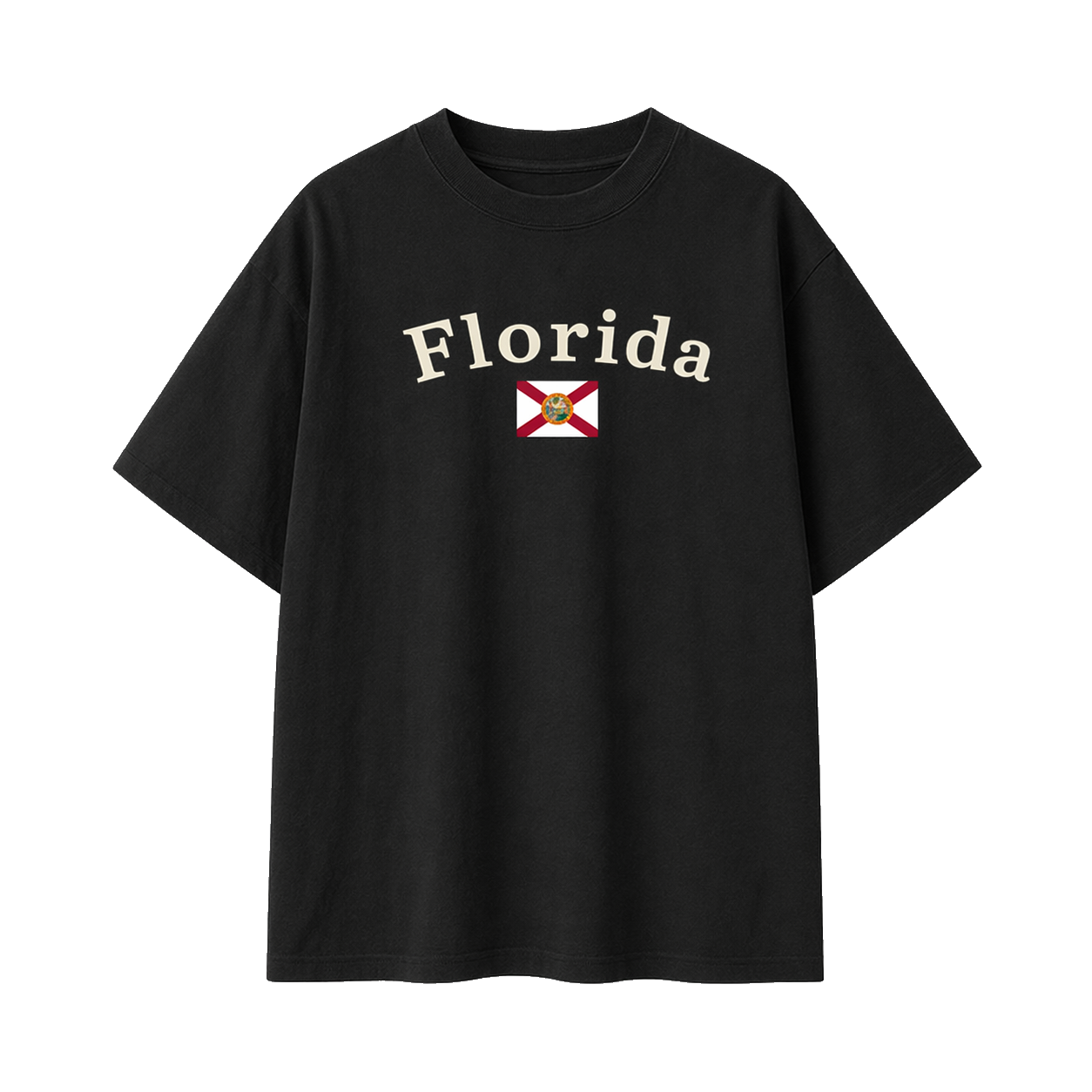 Collection 6 Florida Essential Cotton T-Shirt - Black front
