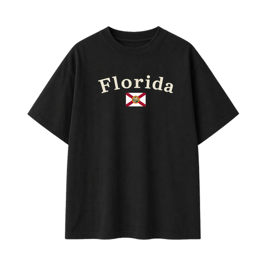 Collection 6 Florida Essential Cotton T-Shirt - Black front