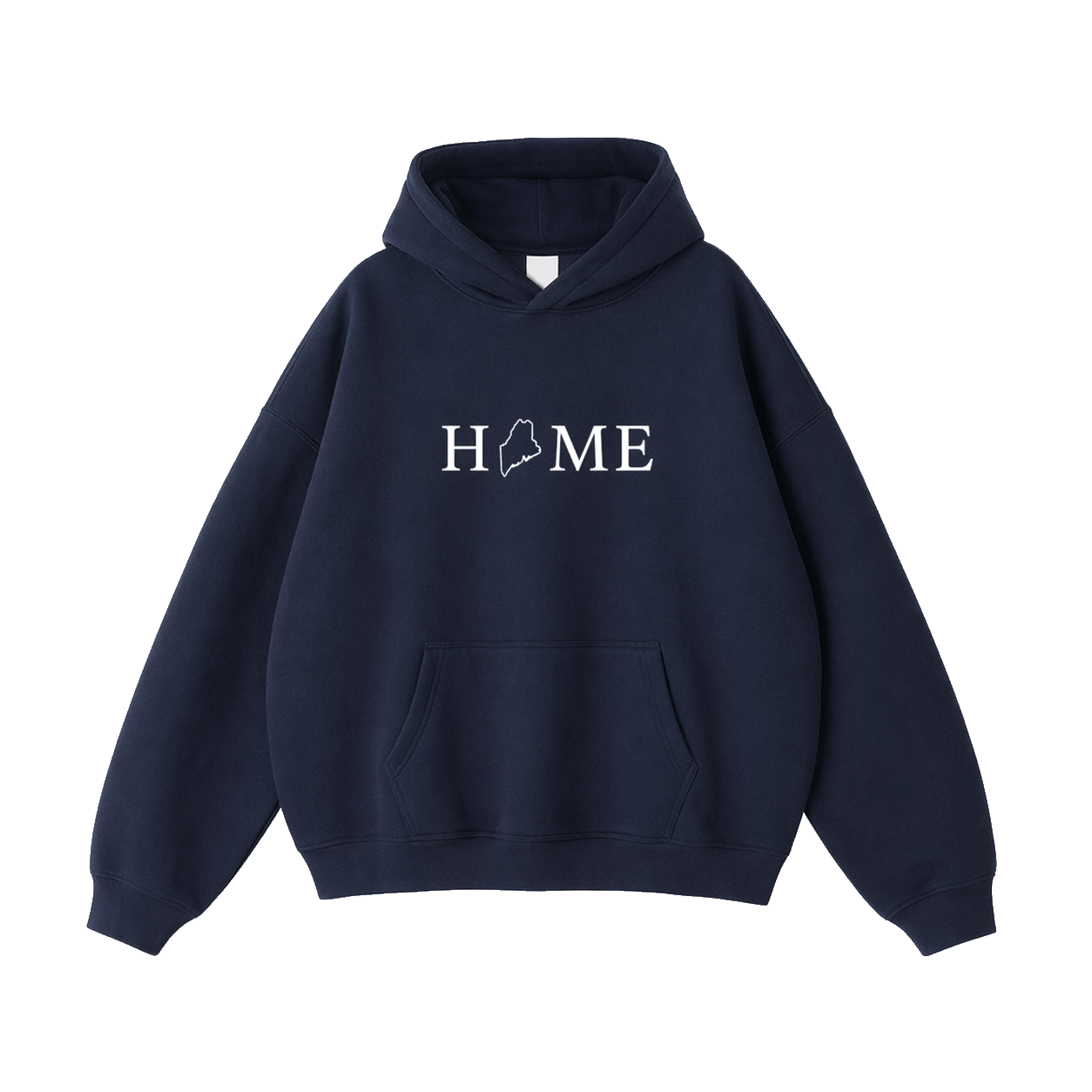 Collection 5 Maine Oversize Fleeced Hoodie - Navy Blue front