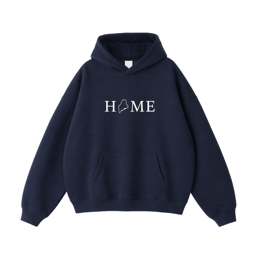 Collection 5 Maine Oversize Fleeced Hoodie - Navy Blue front