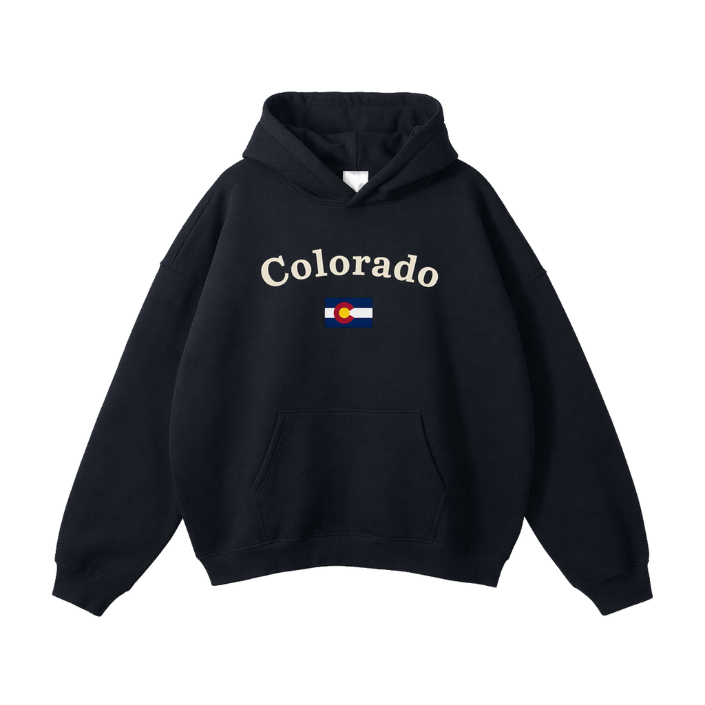 Collection 6 Colorado Oversize Fleeced Hoodie - Black front