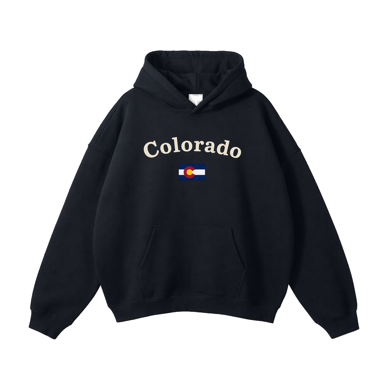 Collection 6 Colorado Oversize Fleeced Hoodie - Black front