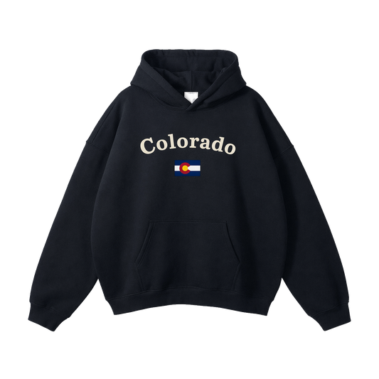 Collection 6 Colorado Oversize Fleeced Hoodie - Black front