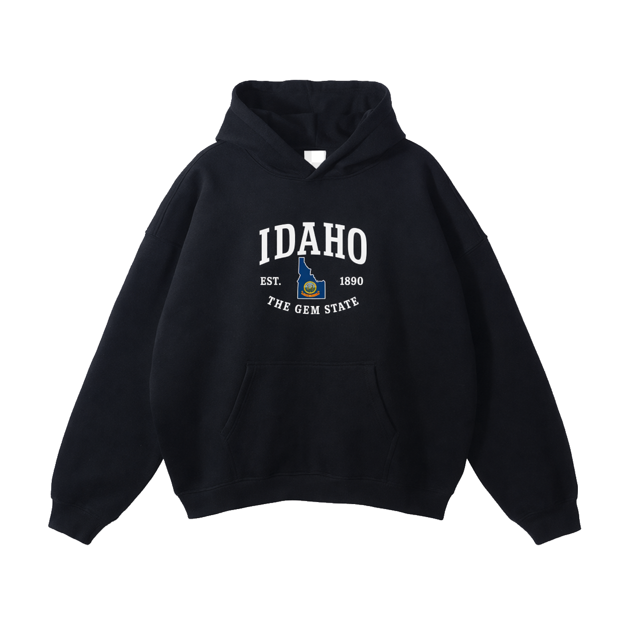 Collection 8 Idaho Oversize Fleeced Hoodie - Black front