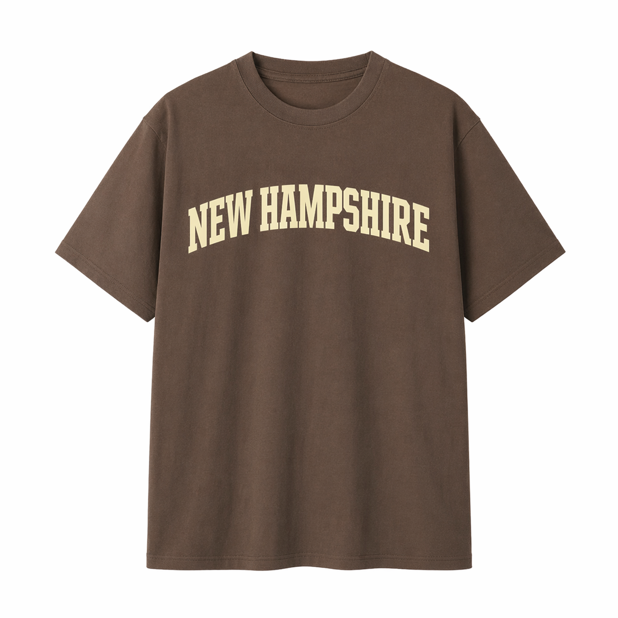 Collection 1 New Hampshire Essential Cotton T-Shirt - Coffee front