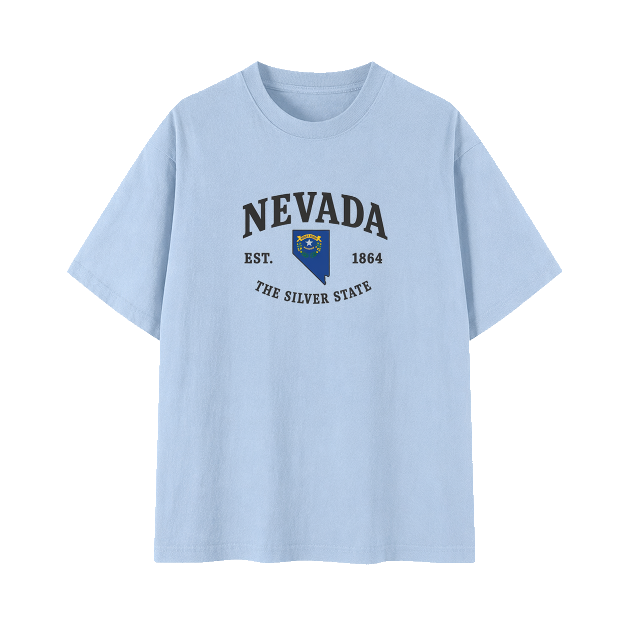 Collection 8 Nevada Essential Cotton T-Shirt - Light Blue front