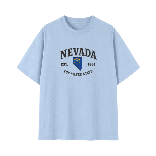 Collection 8 Nevada Essential Cotton T-Shirt - Light Blue front