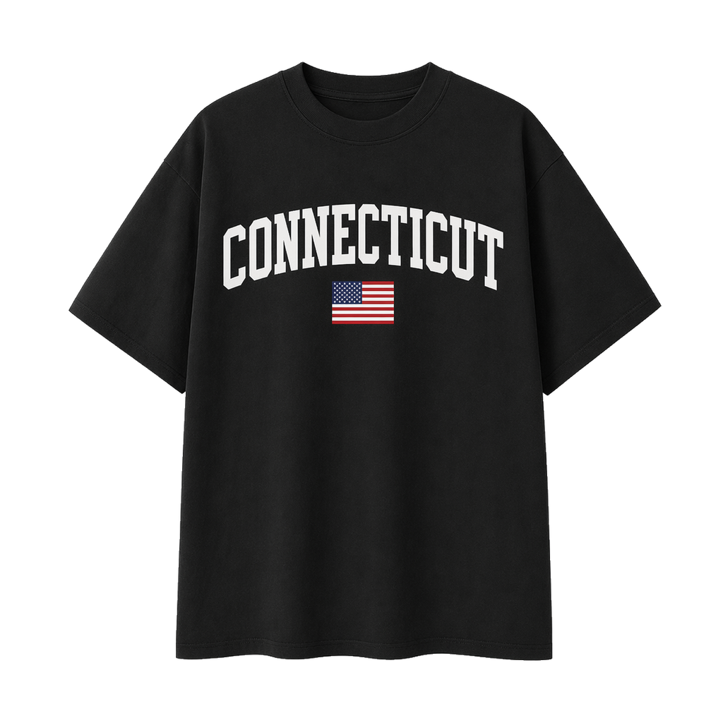 Collection 2 Connecticut Essential Cotton T-Shirt - Black front