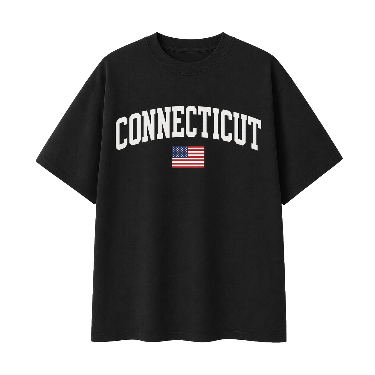 Collection 2 Connecticut Essential Cotton T-Shirt - Black front