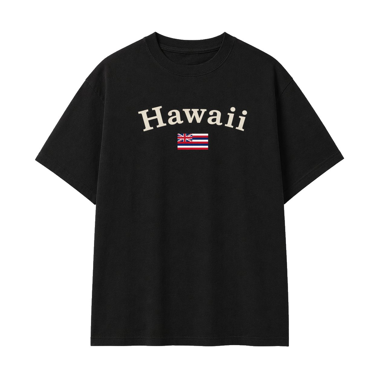 Collection 6 Hawaii Essential Cotton T-Shirt - Black front