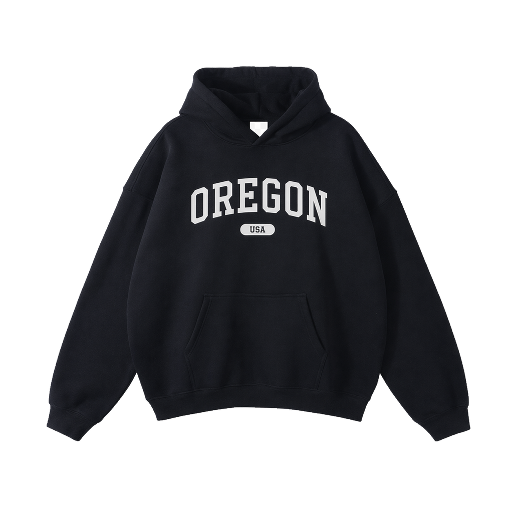 Collection 4 Oregon Oversize Fleeced Hoodie - Black front