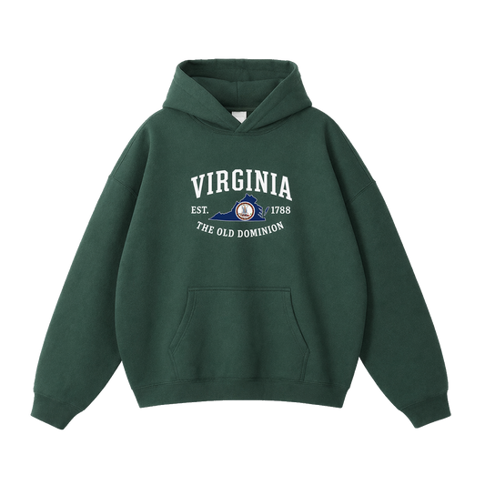 Collection 8 Virginia Oversize Fleeced Hoodie - Eden Green front