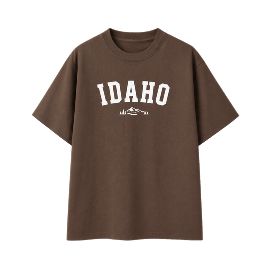 Collection 9 Idaho Essential Cotton T-Shirt - Coffee front