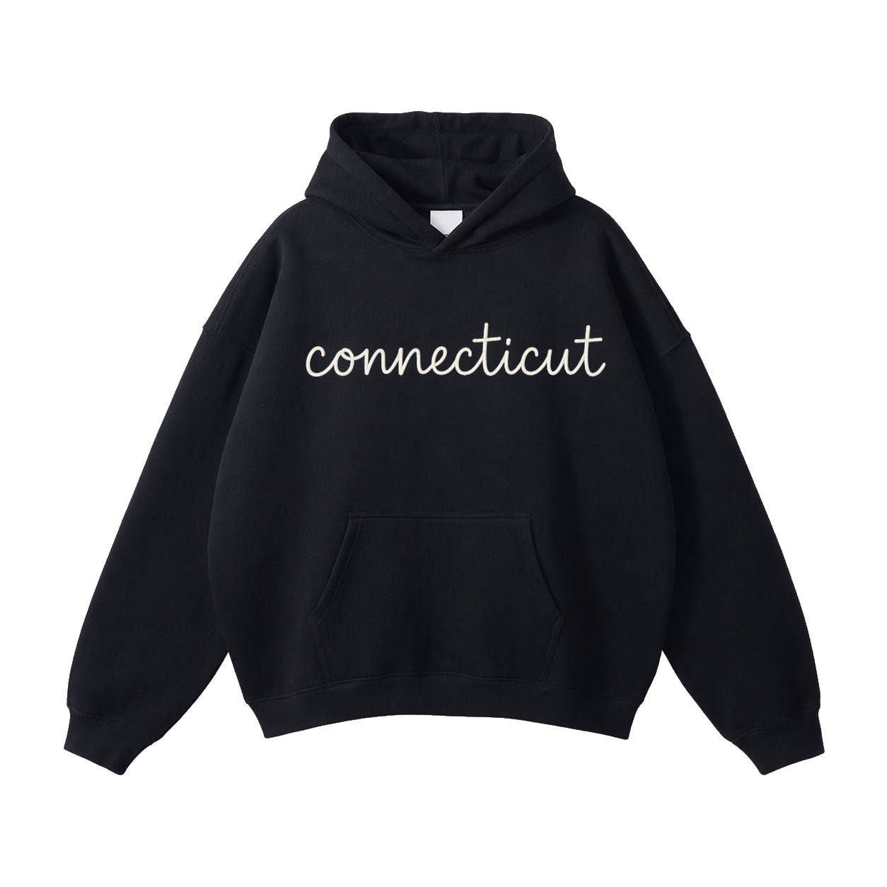 Collection 3 Connecticut Oversize Fleeced Hoodie - Black front