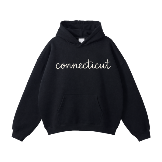 Collection 3 Connecticut Oversize Fleeced Hoodie - Black front